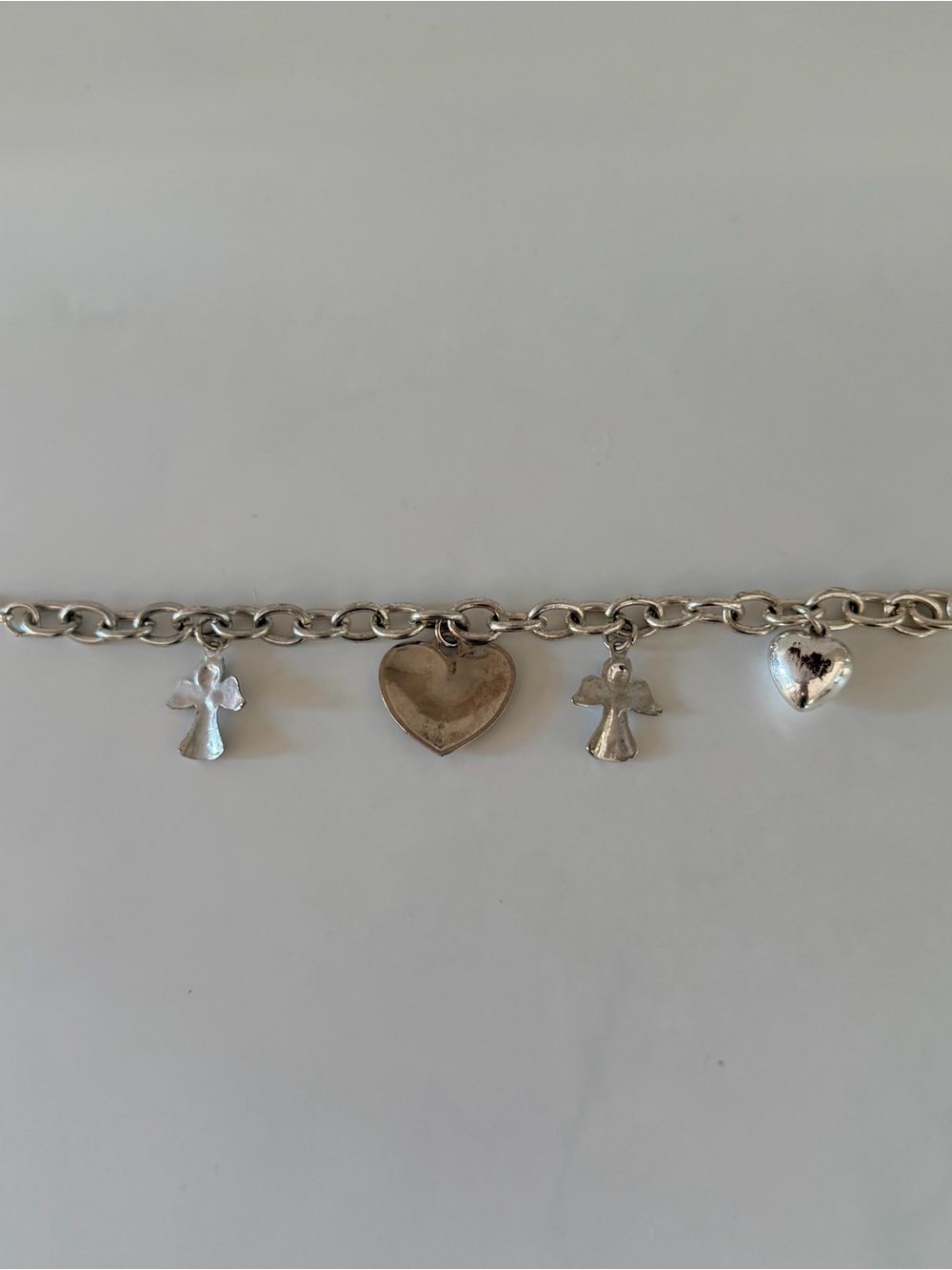 Chunky Guardian Angel Dangle Charm Bracelet, 8" - Picture 10 of 14